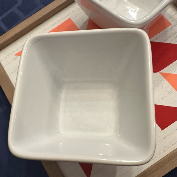 Pampered chef Simple Additions petite bowls white small square - Picture 4 of 11